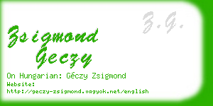 zsigmond geczy business card
